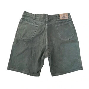 Vintage men’s olive green high waisted jean shorts